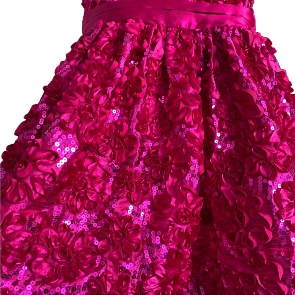 Pink Floral Kids Dress - Picture 4 of 16